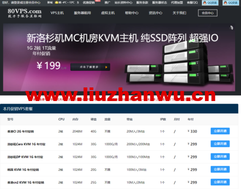 80VPS：香港/美国CN2服务器350元/月起,站群服务器800元/月起-主机之家测评