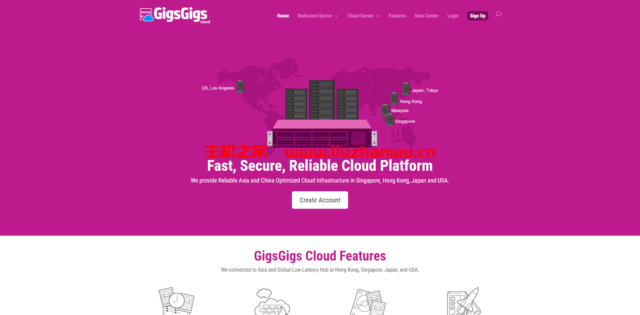 Gigsgigscloud：新增洛杉矶国际线路1-10Gbps带宽便宜VPS，1核/1G/20G SSD硬盘/1Gbps端口，月付5美元起-主机之家测评