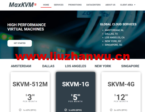 #黑五#MaxKVM：全场3折，月付低至$1.05，年付低至$12.56，新加坡/洛杉矶等机房可选-主机之家测评